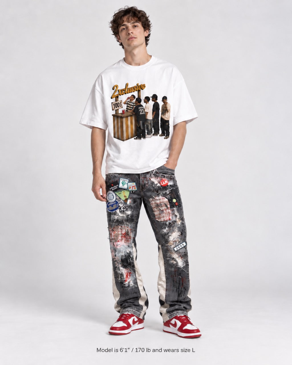 Model wearing Lemonade Stand shirt